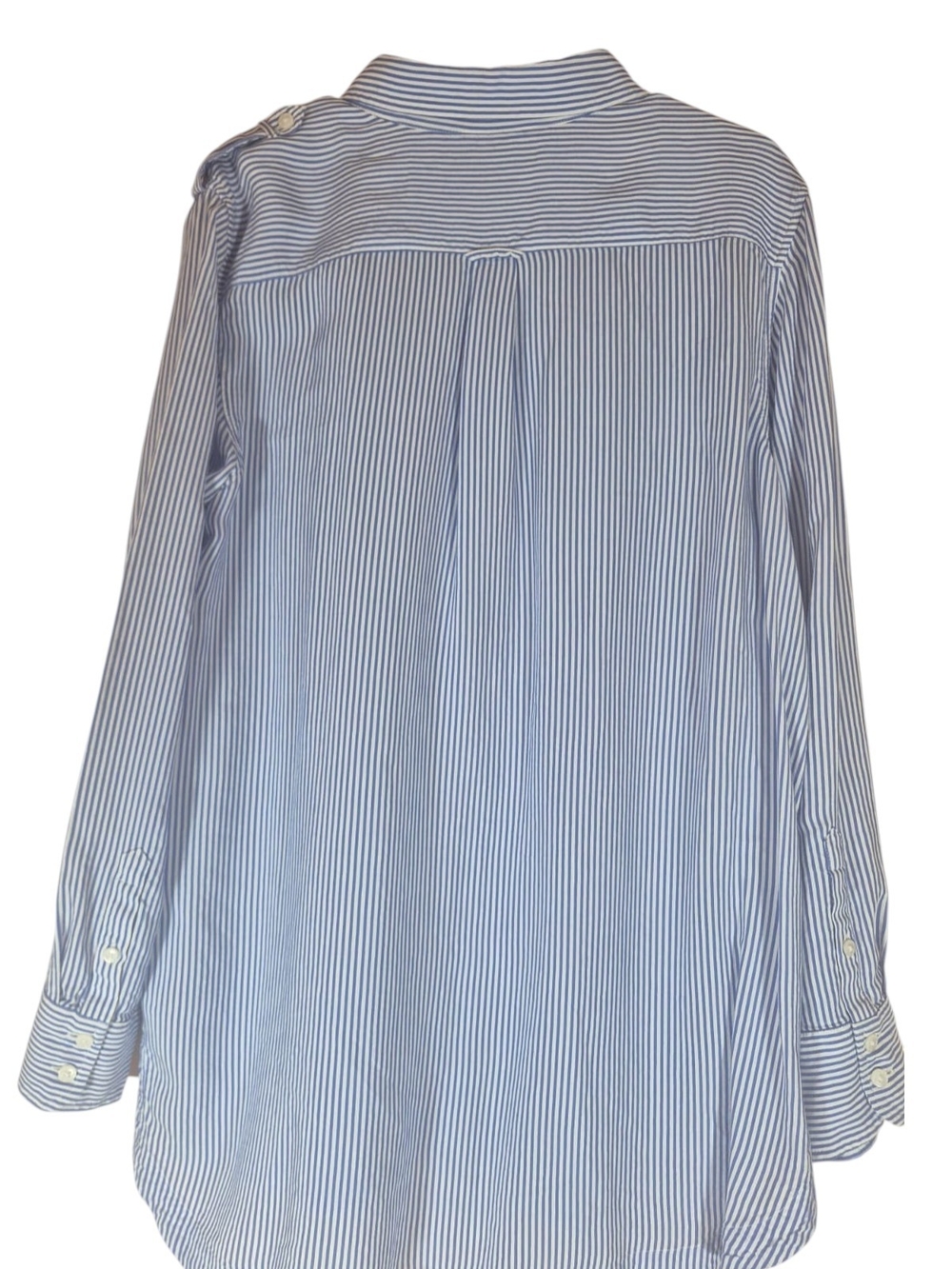 Banana Republic Blue and White Striped Button-Down Shirt - Picture 4 of 5